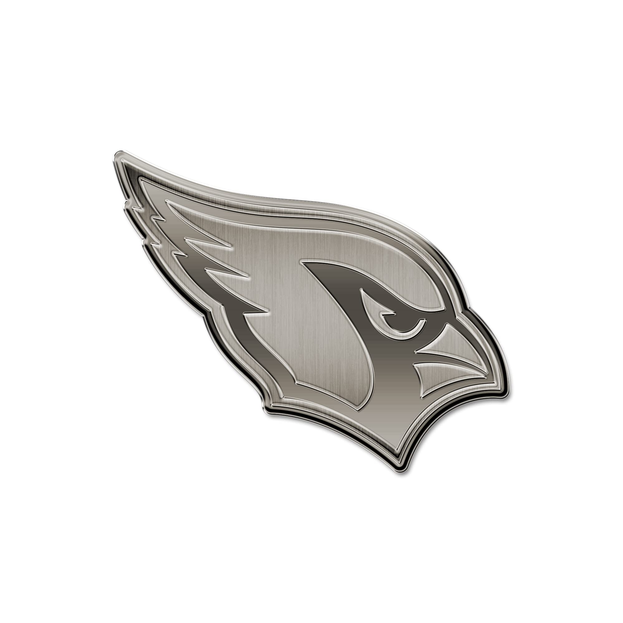 Rico Industries NFL Arizona Cardinals Antique Auto Emblem Antique Nickel Auto Emblem for Car/Truck/SUV