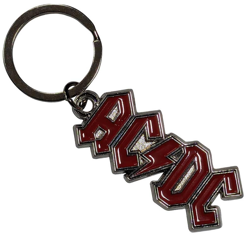 AC/DC Band Logo Keyring - Silver