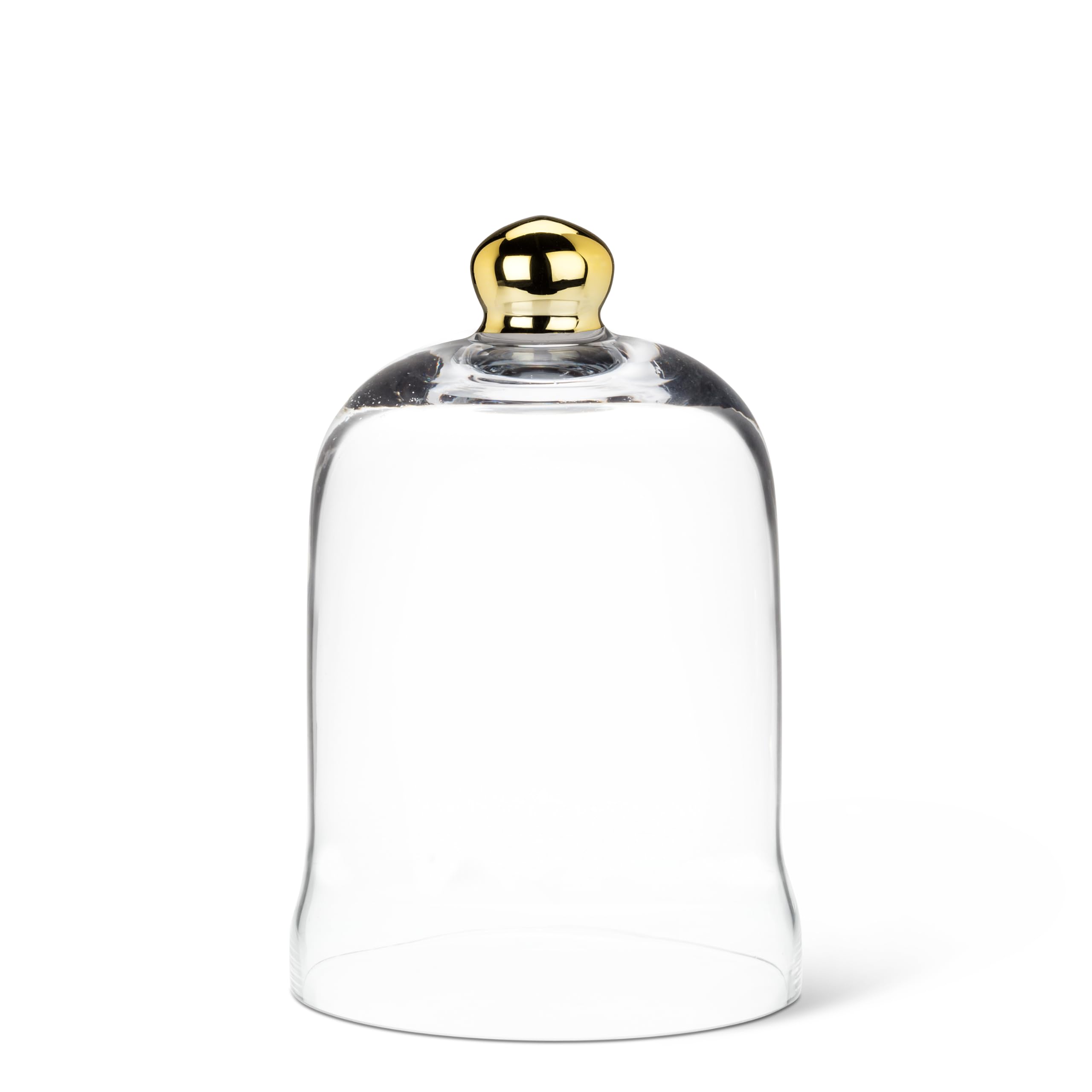 Cloche en verre forme de cloche bouton doré Abbott Collection 15 cm objet déco