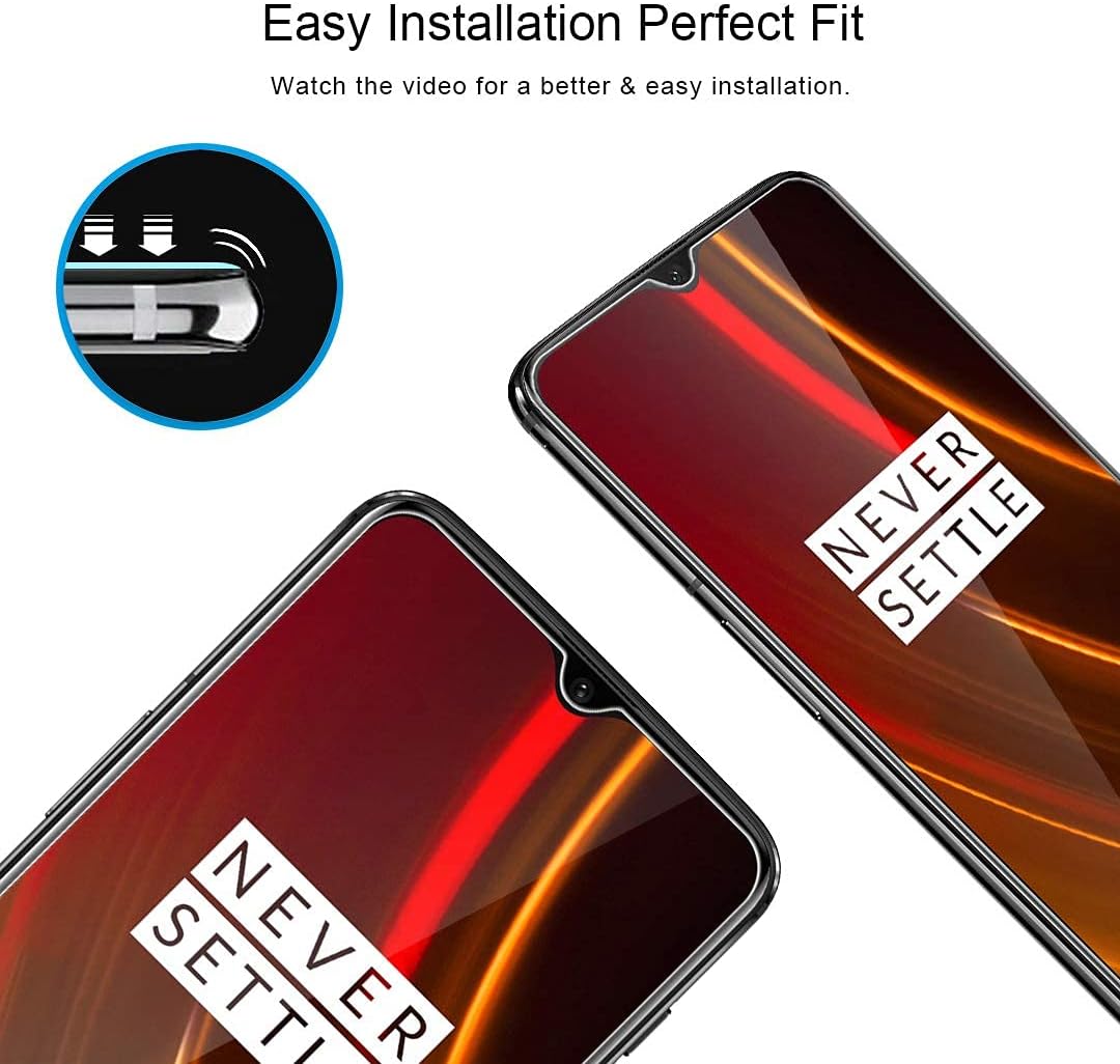 TAURI 3Pack Glass Screen Protector Compatible with Oneplus 6T HD Tempered Glass, Anti-scratch Case Friendly Tempered Glass Screen Protector with Alignment Frame Easy Install for Oneplus 6T