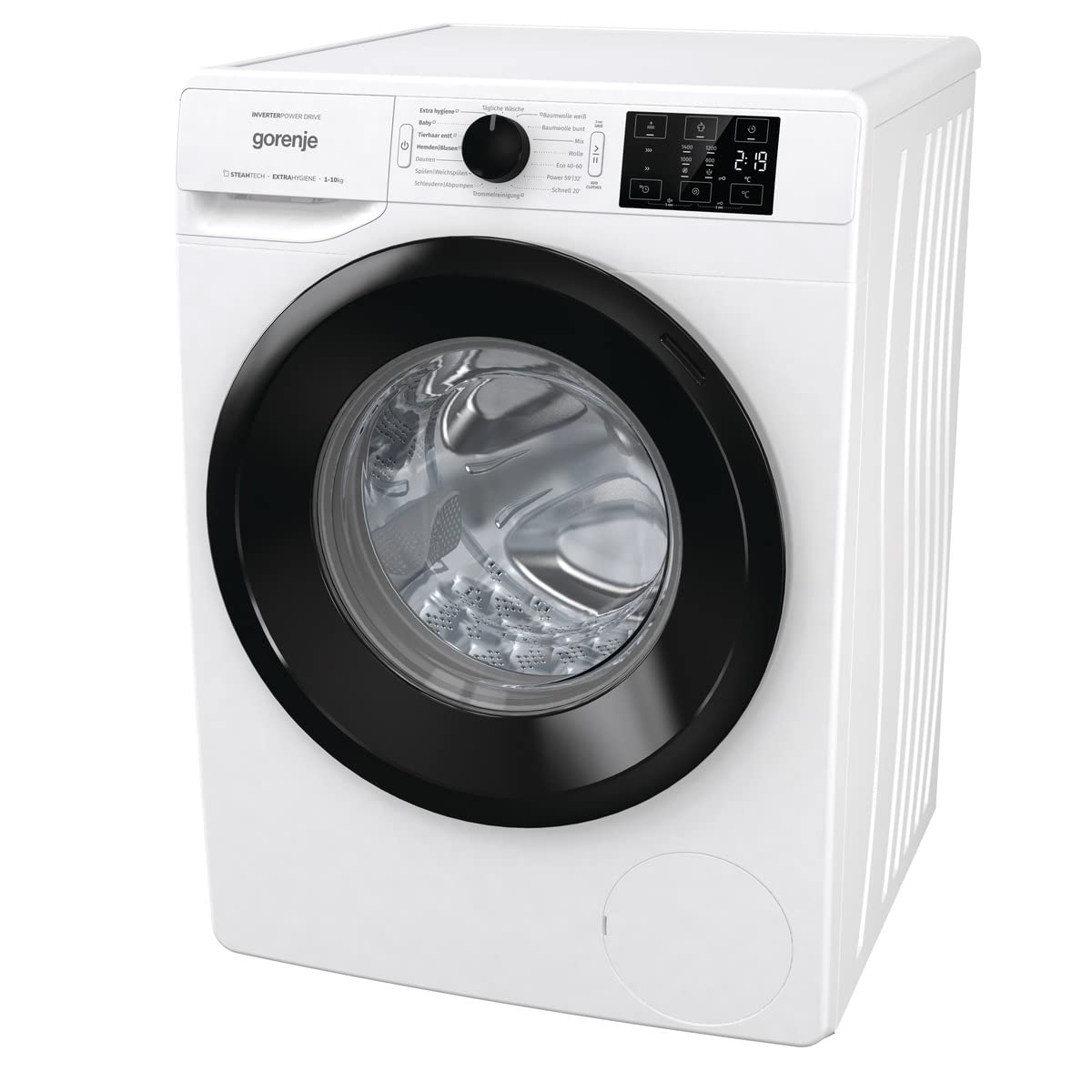 Gorenje WAM 14 AP Waschmaschine mit Dampffunktion / 10 kg / 1400 U / 16 Programme/AquaStop/Inverter PowerDrive Motor/Edelstahltrommel/Kindersicherung/EEK A/weiß