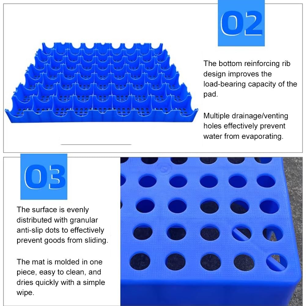 Rygcrud Palettes en plastique emboîtables pour le rangement au sous-sol