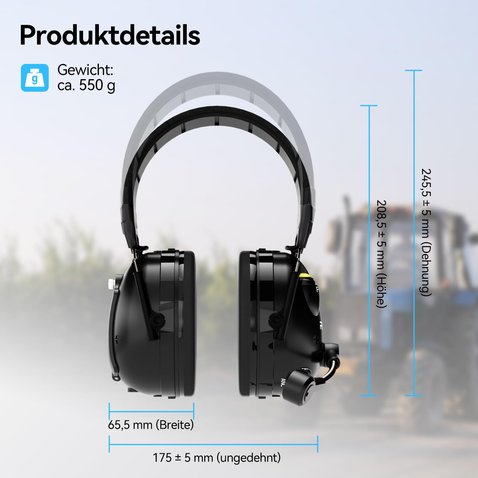 Retevis Auriculares EHK015 para walkie-Talkie, con cancelación de Ruido, Botones PTT Dobles Plegables, micrófono Giratorio Kenwood de 2 Pines, compatibles con Baofeng UV5R RT24 RT27(1 Unidad)