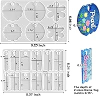 Vista 2 de RESINWORLD Tumbler Name Tag/Plate Silicone Molds for 20oz/30oz & 40oz Lid