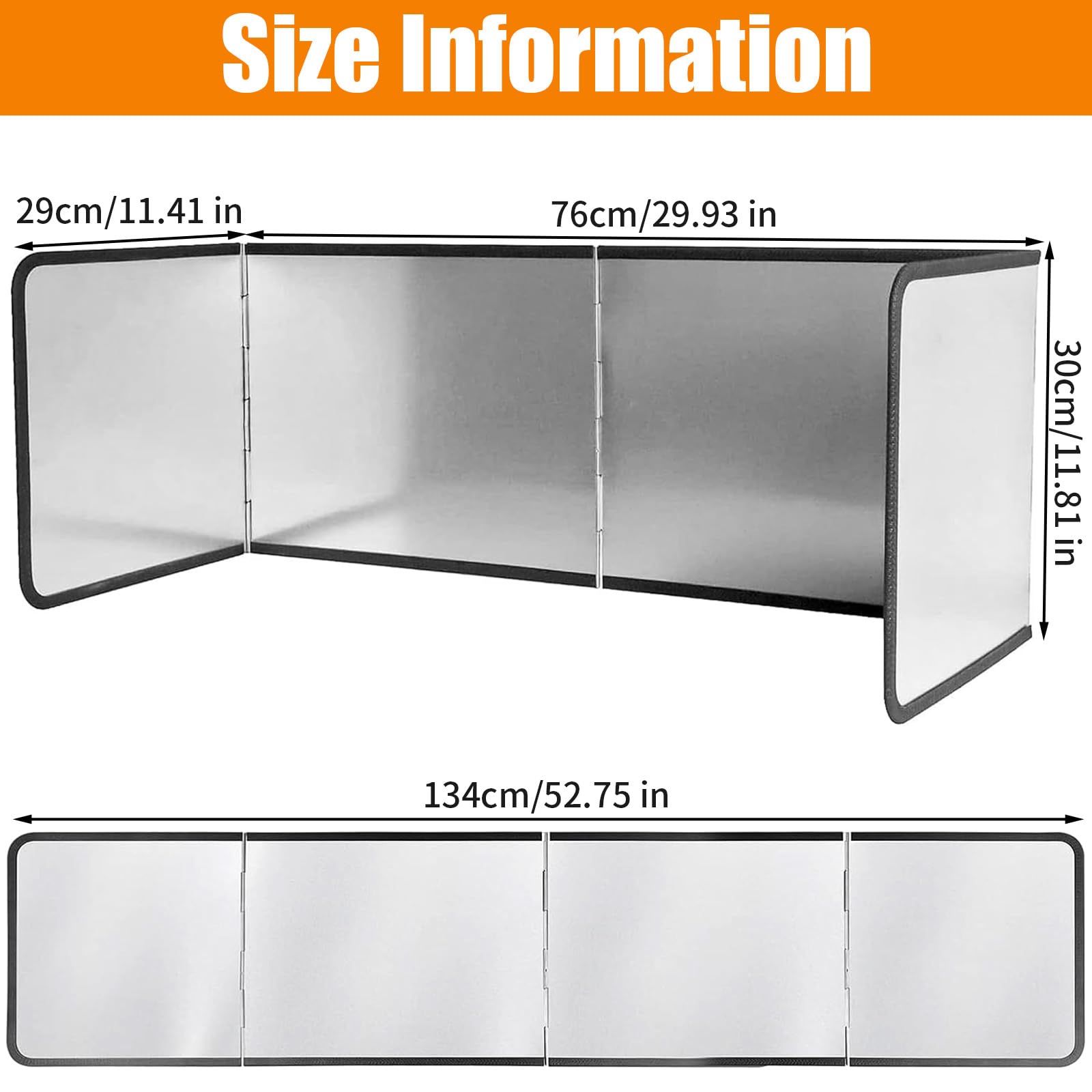 Paraschizzi Parete Cucina con Rivestimento Antiaderente, Pannello Paraschizzi 4 Lati Pieghevole, Pannello Protezione Schizzi Olio Fornello, Paraspruzzi Fornelli per Cucine Gas, Padella (76x29x30cm)