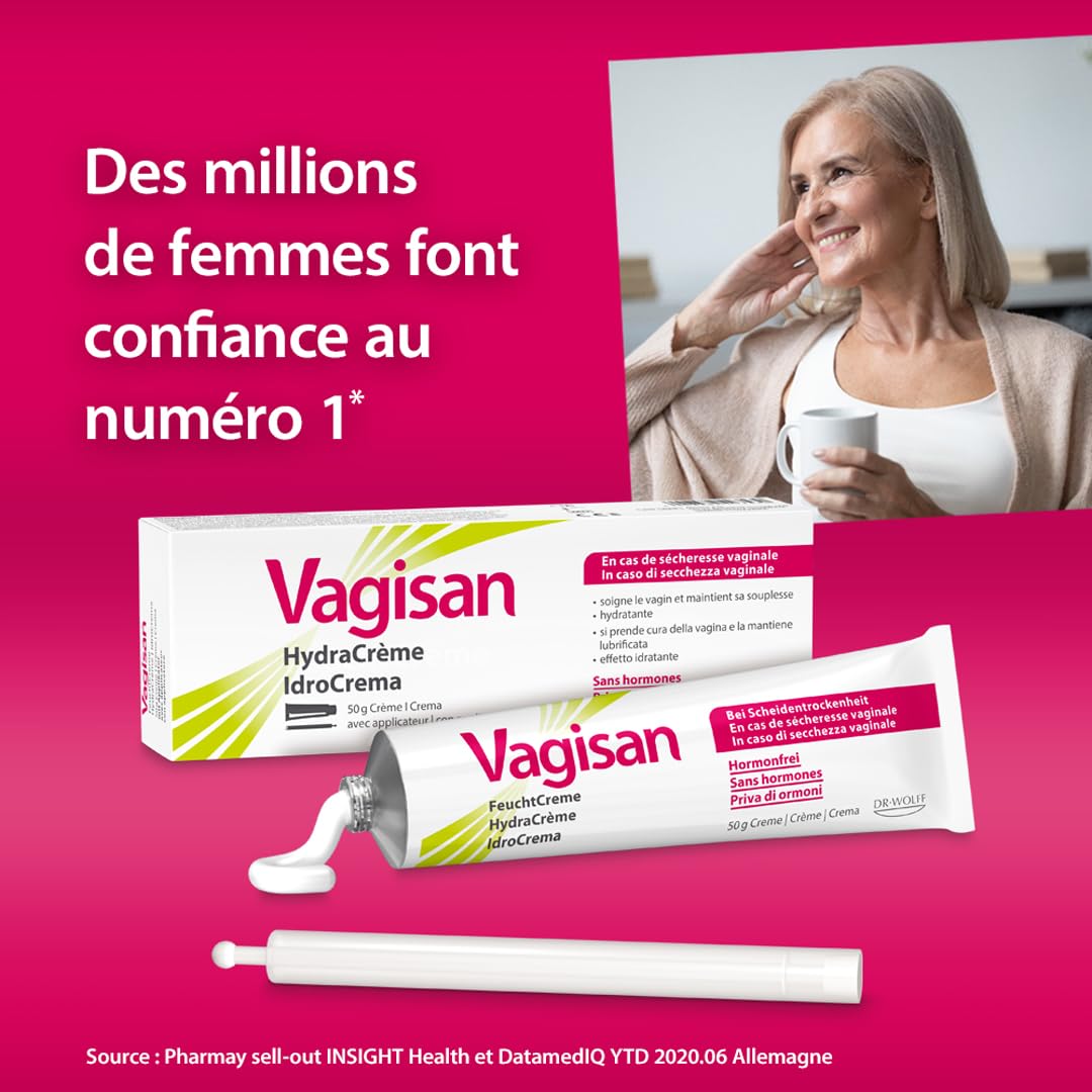 Vagisan Moisturising Cream – Crème intime hydratante | Sécheresse vaginale & irritation intime | Sans hormones | 50g