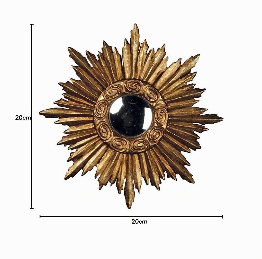 CHEHOMA Miroir Soleil Convexe résine 20x20cm