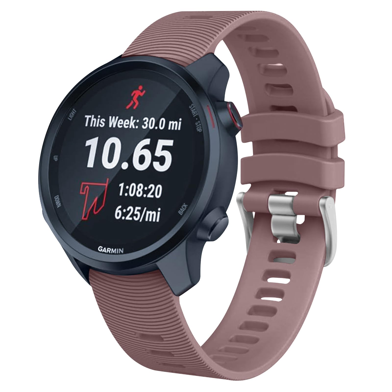 Soft Strap for Garmin Vivoactive 5/Vivomove 3/Vivomove HR/Venu Sq 2/Venu 2 Plus/Vivoactive 3 Music Strap, 20mm Silicone Replacement Band for Women Men (Smoke Purple)