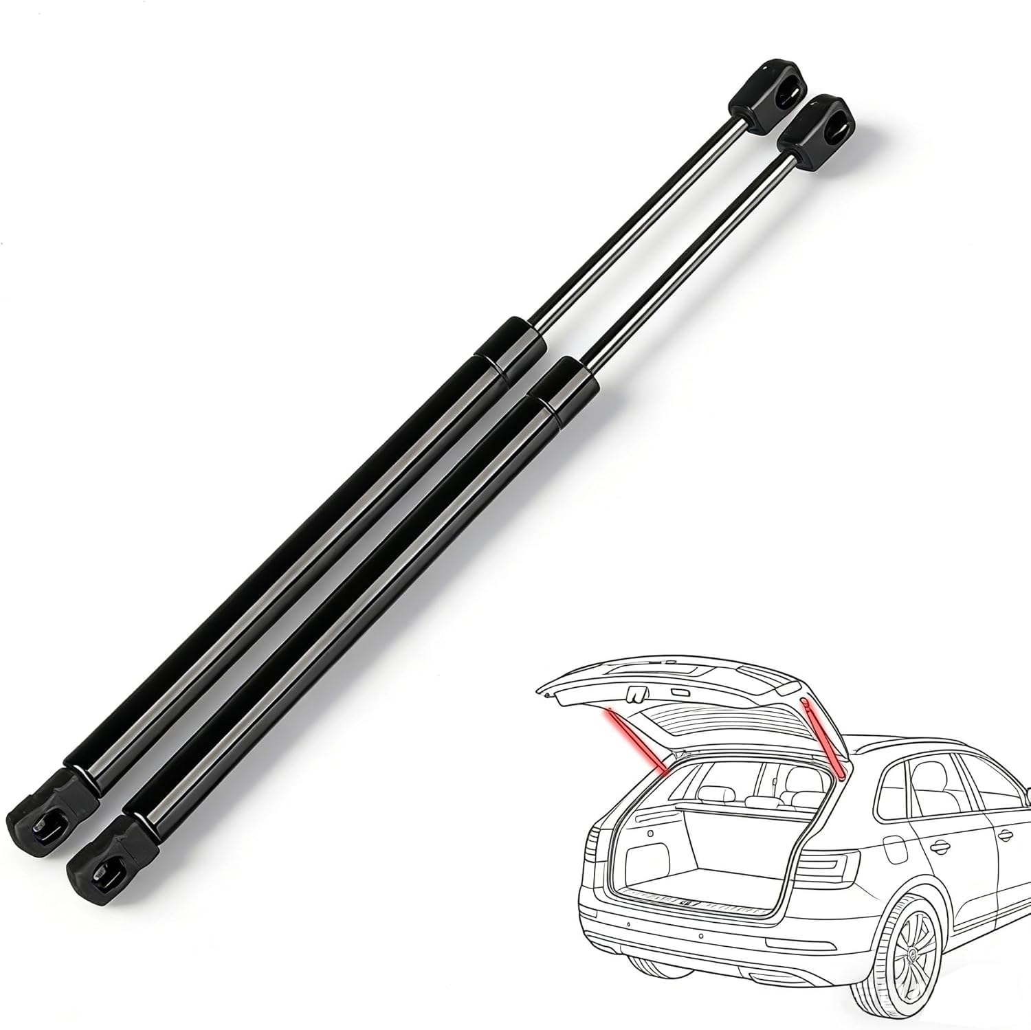 2 Pezzi Molle a Gas Portellone Posteriore per Tesla Model 3 2017-2022,Auto Ammortizzatori Cofano per Bagagliaio,Baule Supporto Sollevamento Idraulico