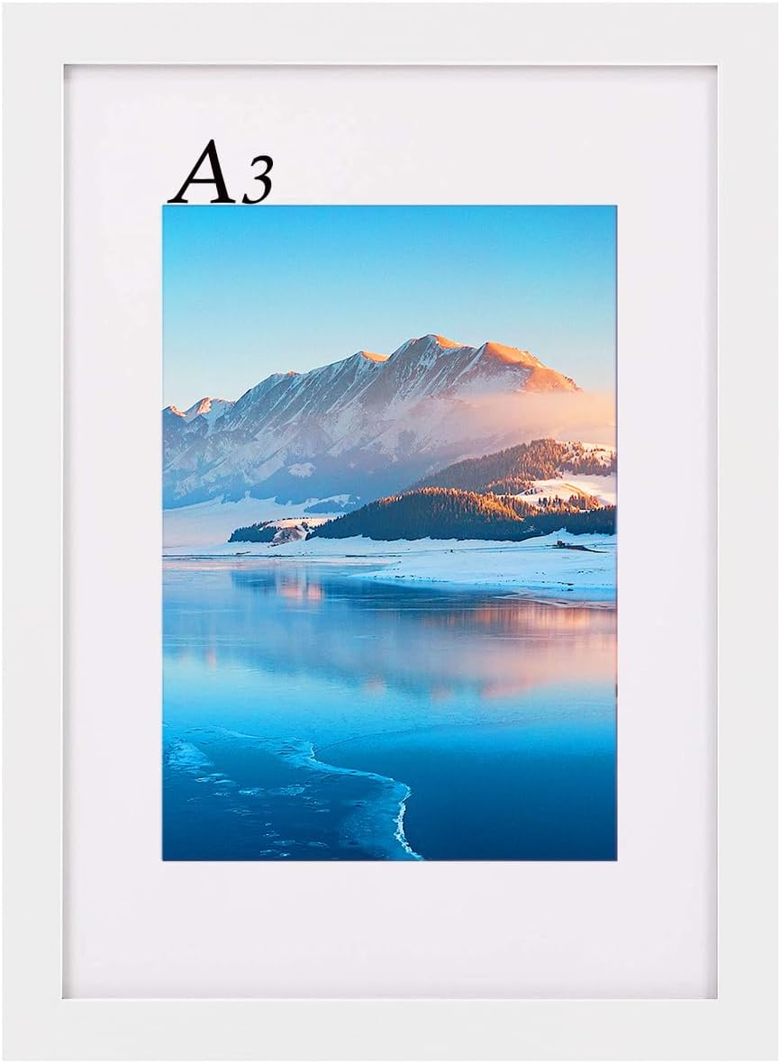 A4 Frame, 21x30 cm Wooden A4 Photo Frames, A4 Picture Frames with Mount