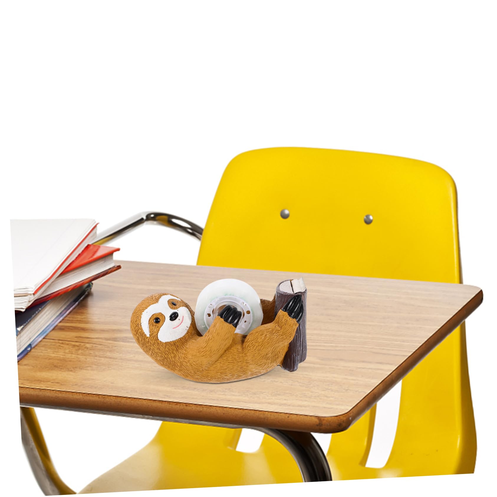 Lurrose 4 Stück Faultier-bandhalter Maskierungsspender Retro Planke Beidseitig Cooles Briefpapier Gestell Nachfüllung Aufkleber Klebebandapplikator Gerollt Schreibwaren Stifte Klebrig Harz