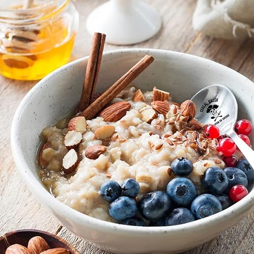 Miniatura 6 de ZBBFSCSB Cuchara grabada divertida con caja de regalo, divertido regalo para los amantes de los cereales para papá y mamá, cuchara para mejor amiga,