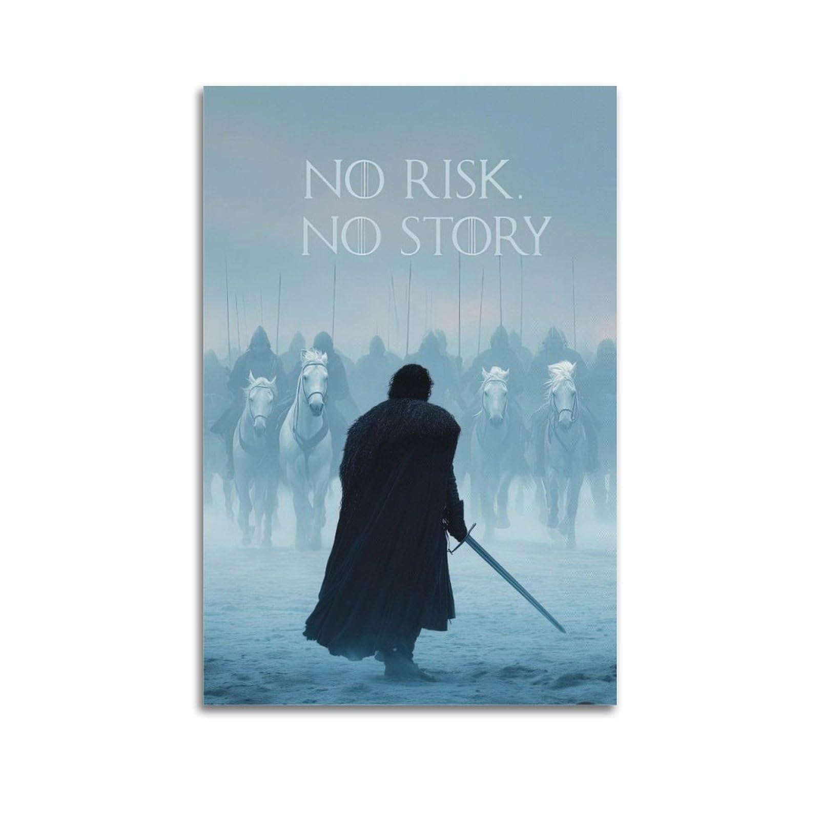 OKAHYS Motivational Quotes Poster No Risk No Story Decorative Painting Canvas Wall Artworks Picture 24x36inch(60x90cm)