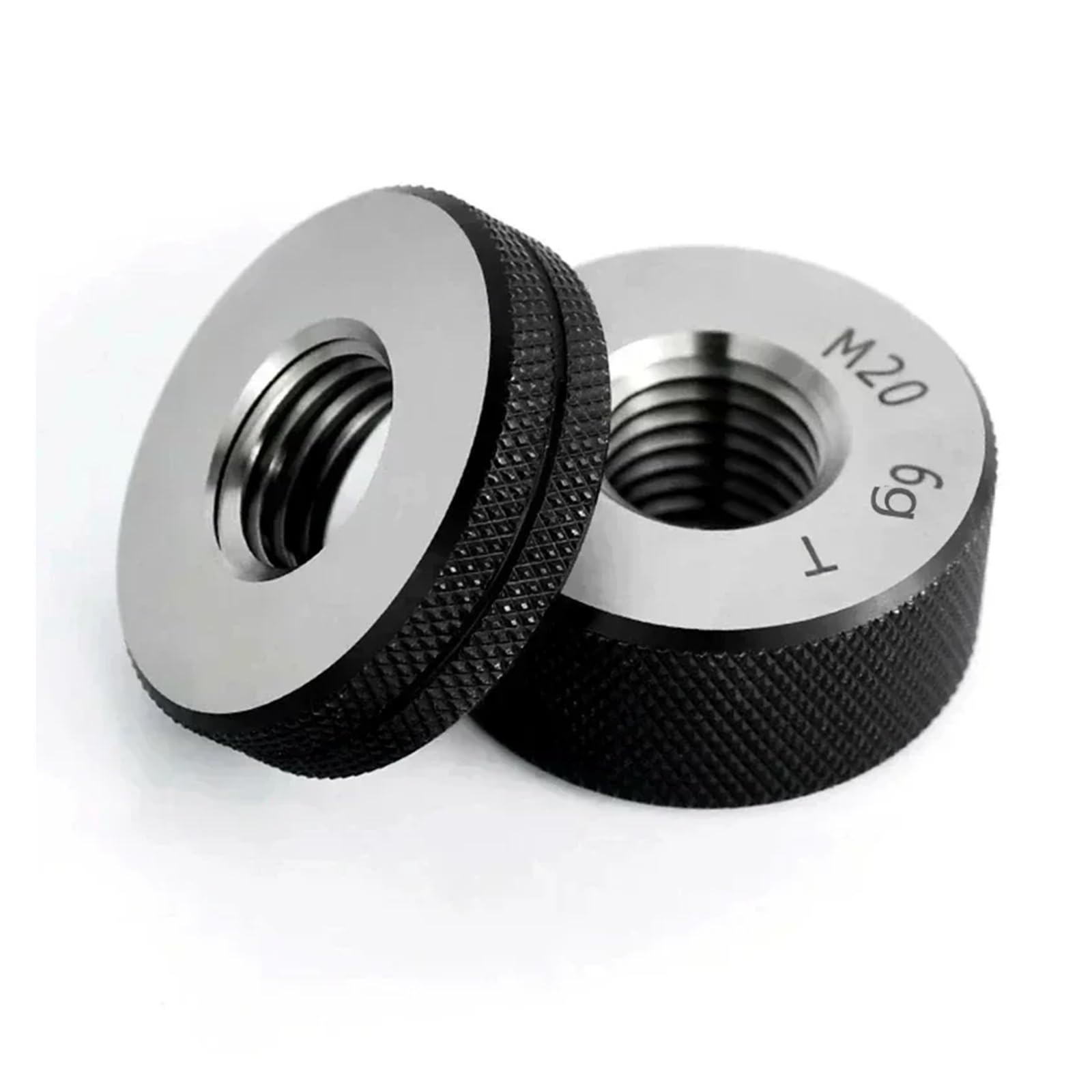 Szablon do gwintów pierścieniowych, metryczny, 6 G, Go No, M1–M42, 2 sztuki (M30 x 3,5)