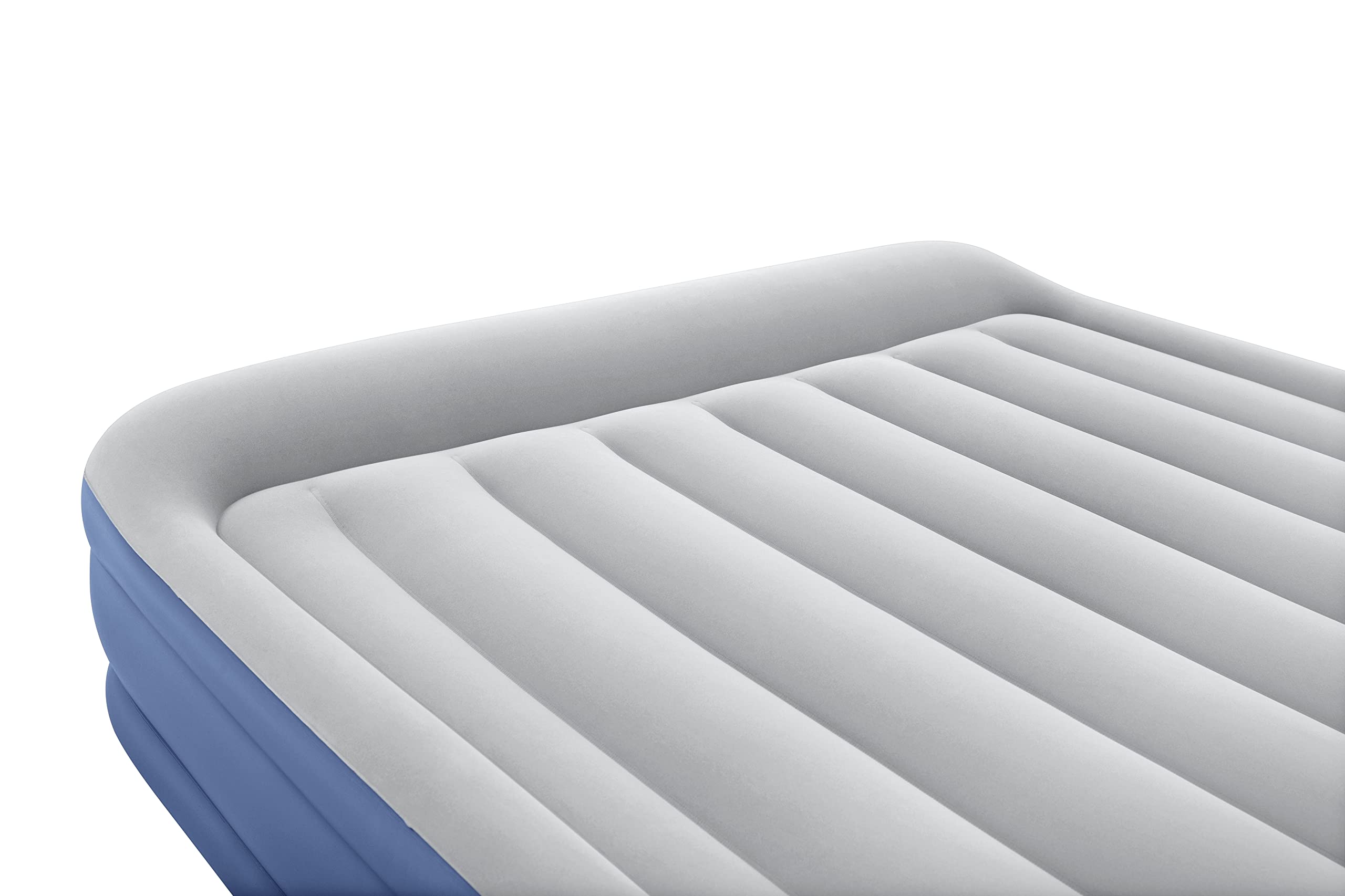 Bestway 67630 Airbed Tritech Essential 3 Camere Bicolor Azzurro/Grigio Matrimoniale Floccato, Cm. 203X152X46