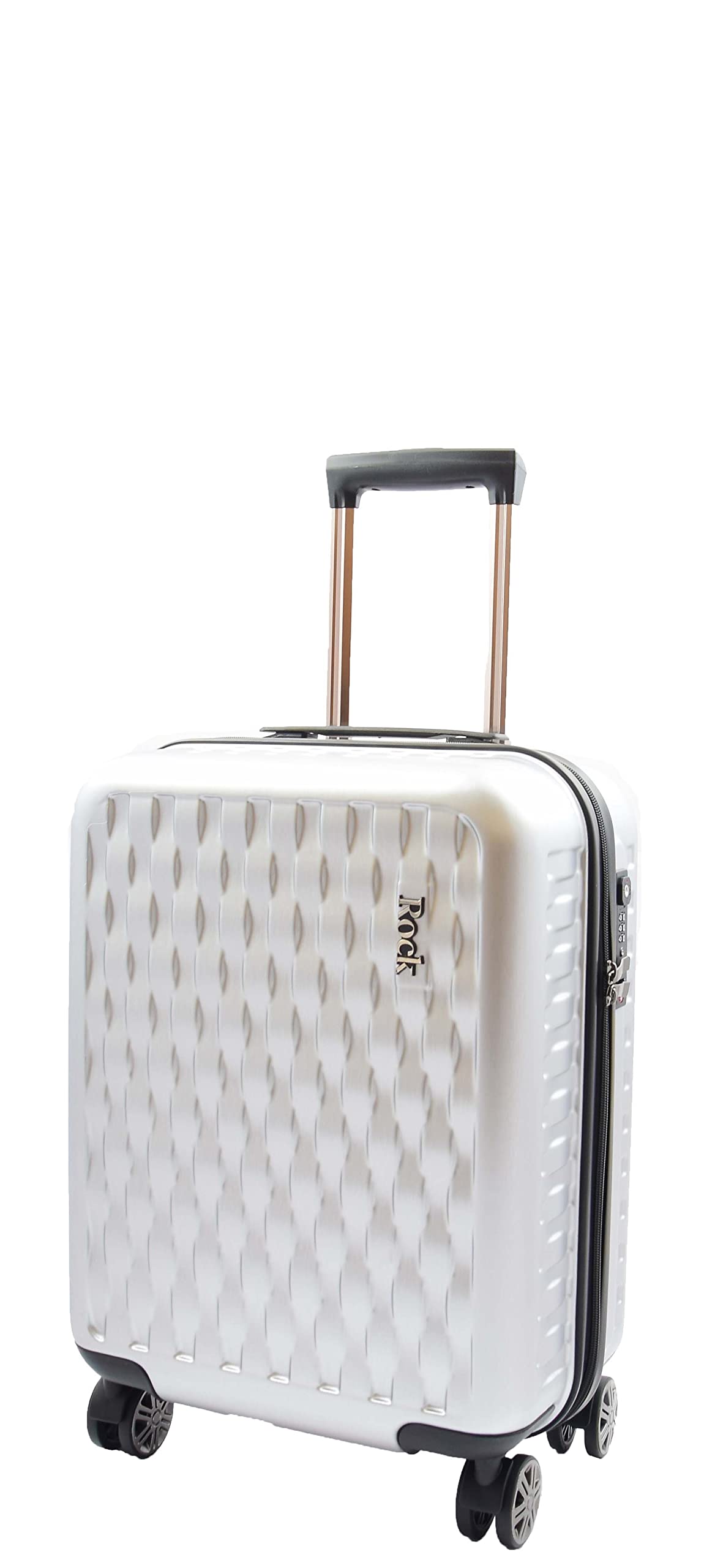 A1 FASHION GOODS 8 ruote rigide Premium bagagli leggeri valigie borse da viaggio Groovy Silver, Argento, Cabin | 56x39x23CM,34L,2.9KG, Bagagli Hradside con ruote
