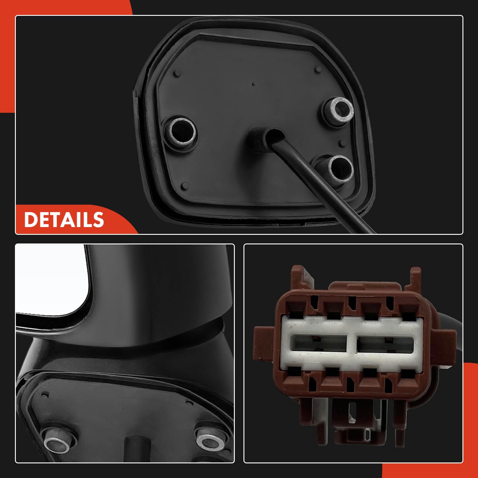 A-Premium Driver Side Power Mirror - Compatible With 2008-2011 Nissan Versa, Black Manual Fold