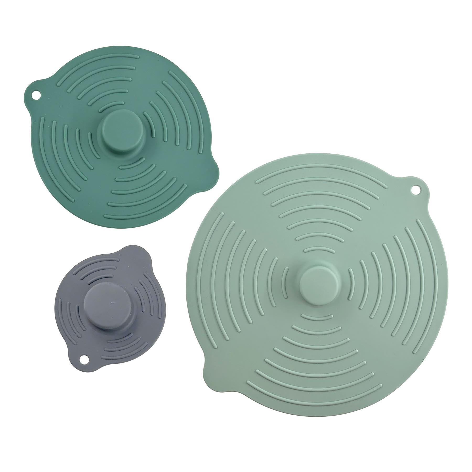 GEEZY Set of 3 Silicone Food Covers - Reusable Lids for Bowls, Pots & Cups - Microwave Splatter Guard, Dishwasher Safe Kitchen Storage Accessories