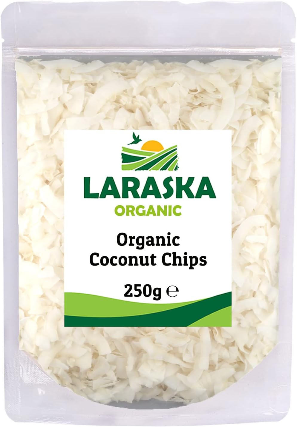 Organic Coconut Chips 250g SuperDelicious Snacking, Unsweetened