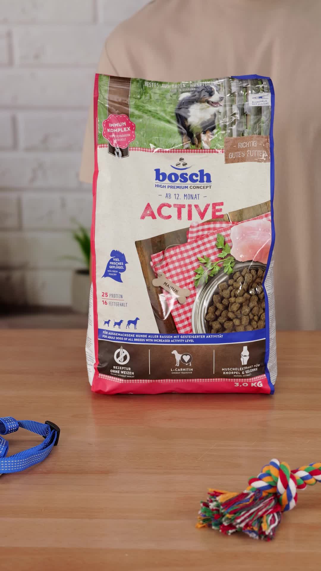 bosch HPC Active | Hundetrockenfutter fr ausgewachsene Hunde aller Rassen  mit gesteigerter Aktivitt | 1 x 3 kg : Amazon.de: Haustier
