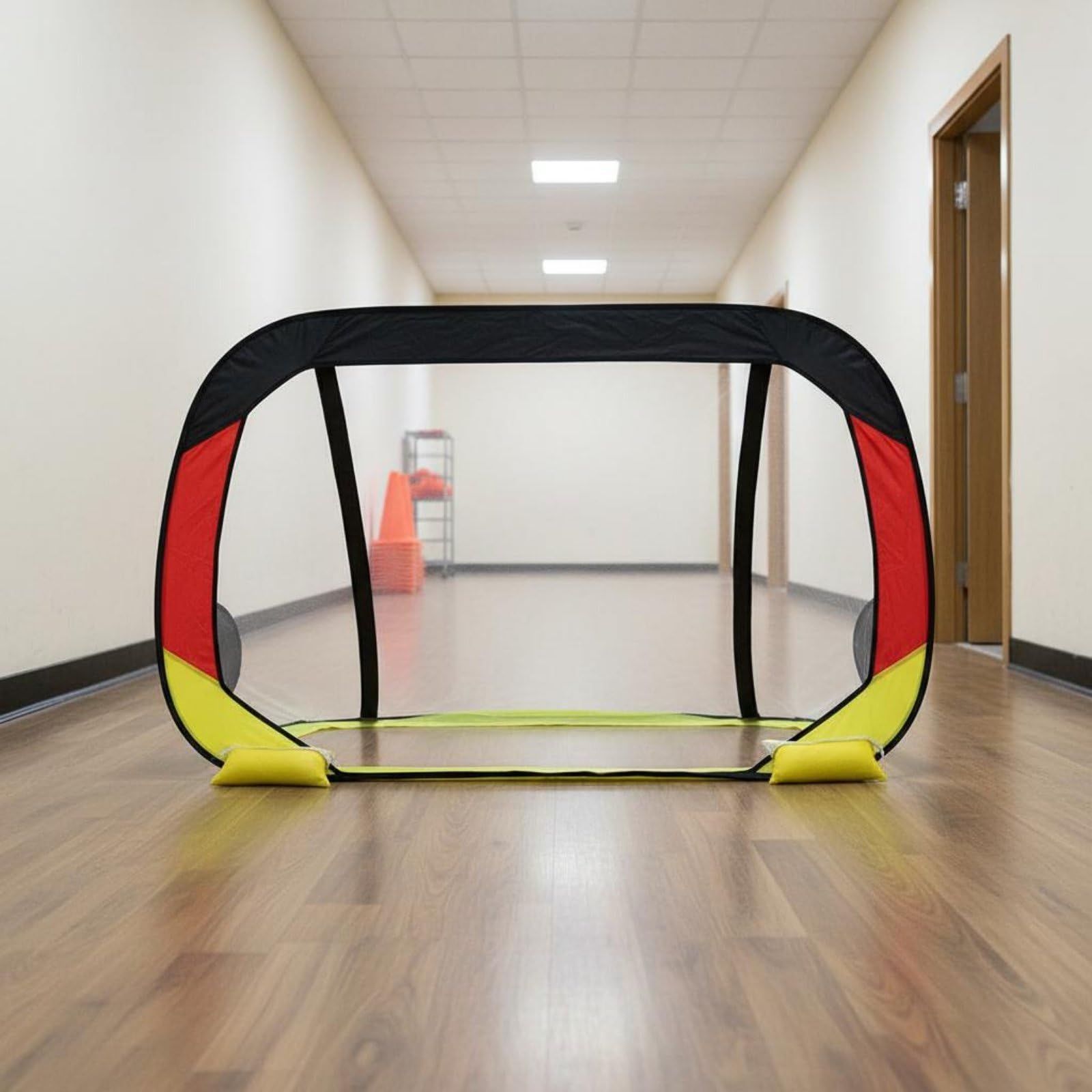 Porta da Calcio Pieghevole Rete Calcio Portatile Mini Porta Allenamento Up Semplice da Aprire con Rete Robusta E Supporto Flessibile in Acciaio Adatta