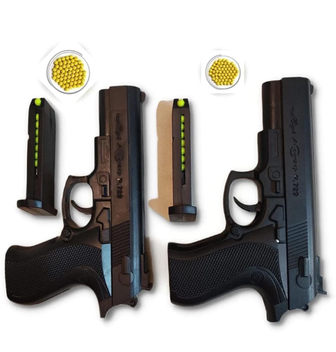 RAJZAA New Look Gun Pack of 1 Pubg Pistol for Kids with 8 Round Reload and 6Mm Plastic BB Bullets Pubg Gun Toy Airsoft Gun Toy for Boy