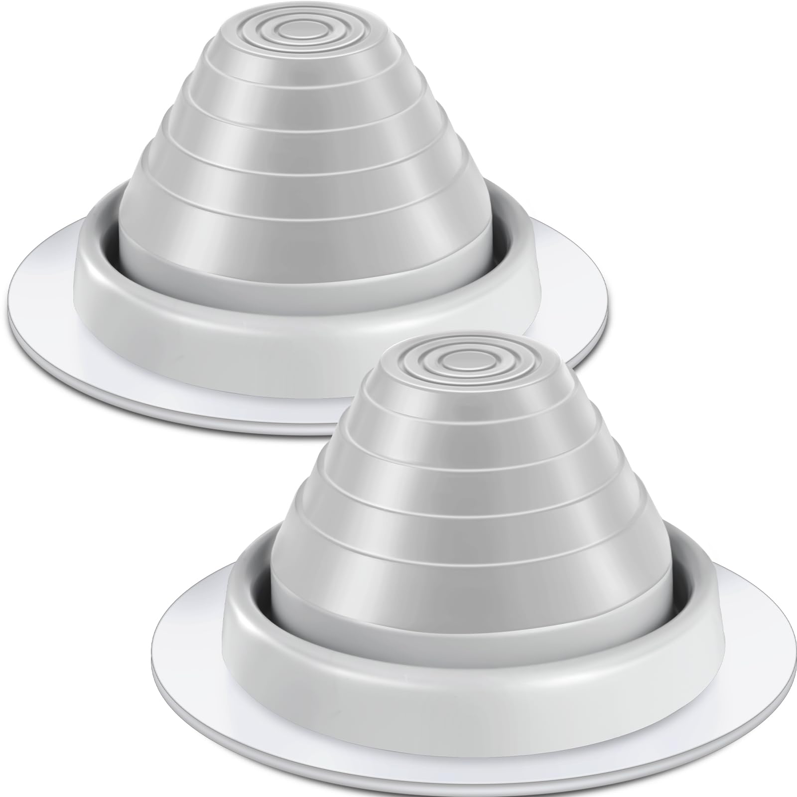 Yaocom 2 Botas Intermitentes Para Tubería OD De 1/4 a 5 Pulgadas, EPDM Flexible Techo, Techo Metal, 7-3/4 Pulgadas Diámetro La Base, Gris