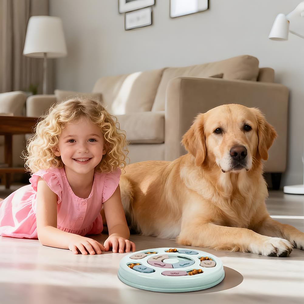 Giocattoli di Intelligenza per Cani, Treat Dispenser Giocattolo Interattivo, Puzzle Antiscivolo per Cani, Lavabile, Sicurezza, Giocattolo intelligenza per Cani, Cuccioli e Gatti, Blu