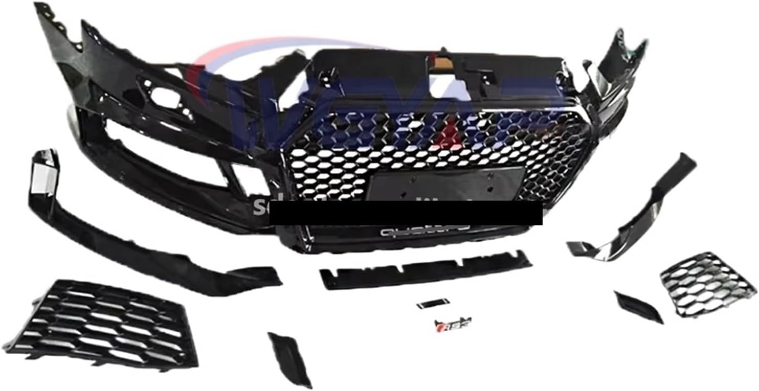 フロントグリル 交換 カスタム 自作 エアロ ガーニッシュ トヨタ ハイラックス レボ 2015-2017 高品質クロームABSバンパーオートボディキットA3 RS3対応簡単取り付け