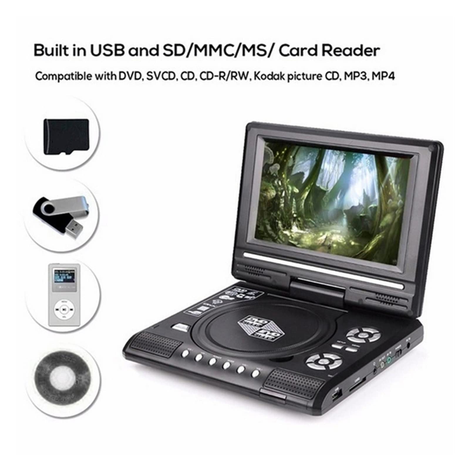 Amazon.co.jp: Portable DVD Player 7.8-Inch High-Definition DVD
