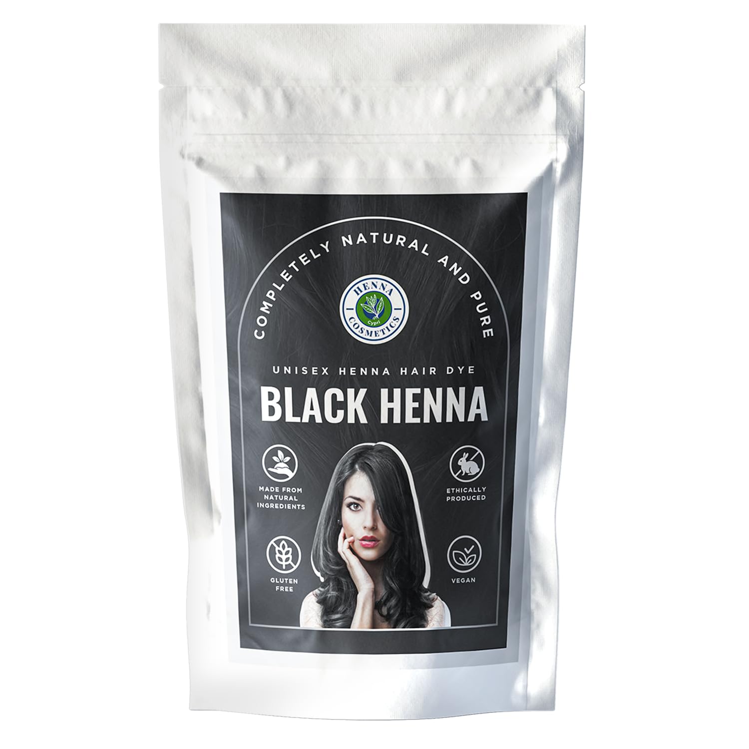 Natural Henna Hair Color Dye, 100% Pure Henna Powder for Hair Growth Organic (Black, 100 Gr + Free 50 Gr.)