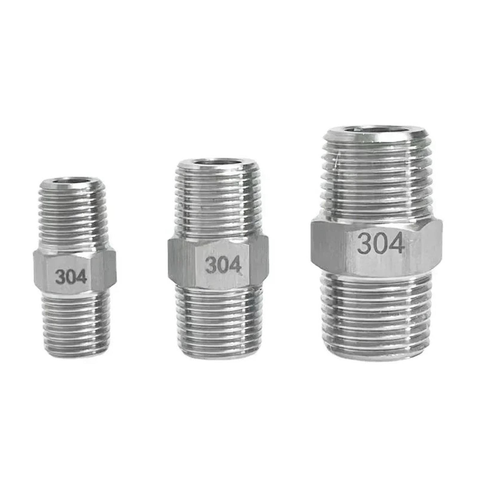 Raccord à mamelon hexagonal mâle à mâle BSPT 1/4"