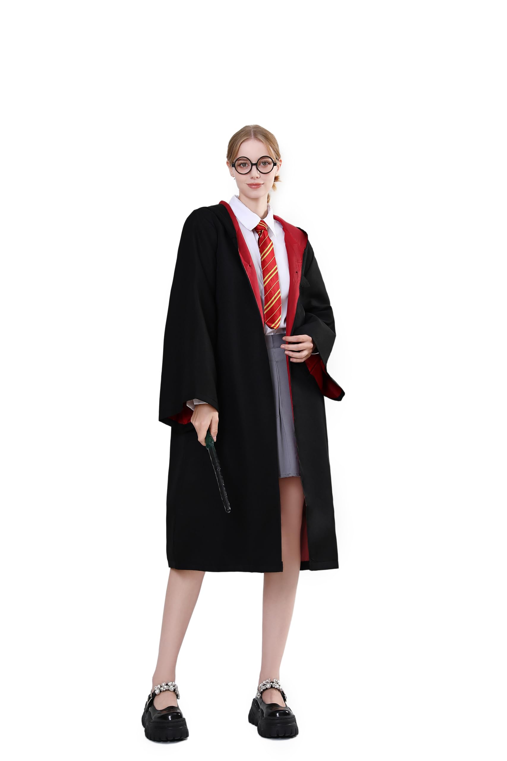 Wizard Costume Set 7PCS,Halloween Masquerade Party Harry Costume Cosplay Accessories