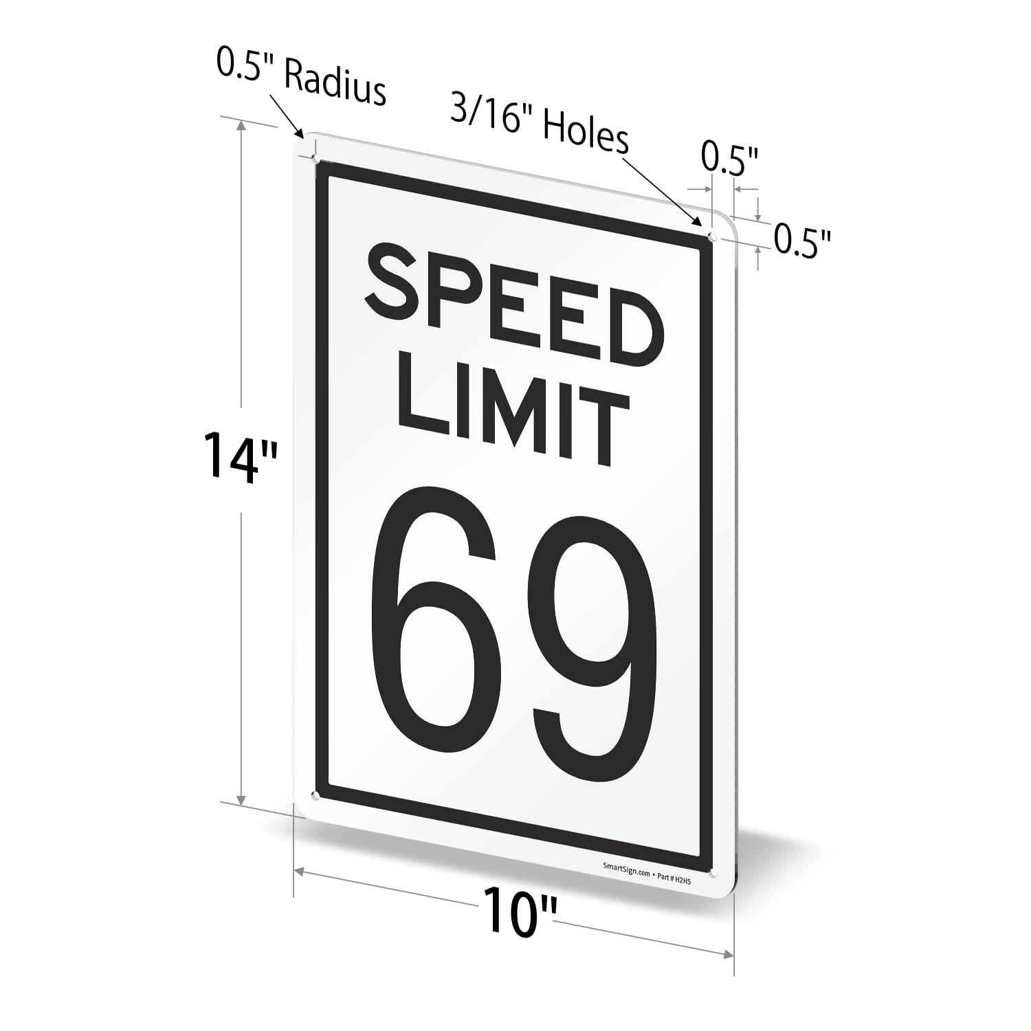 Amazon.com: SmartSign 10 x 14 inch Funny “Speed Limit 69” Funny