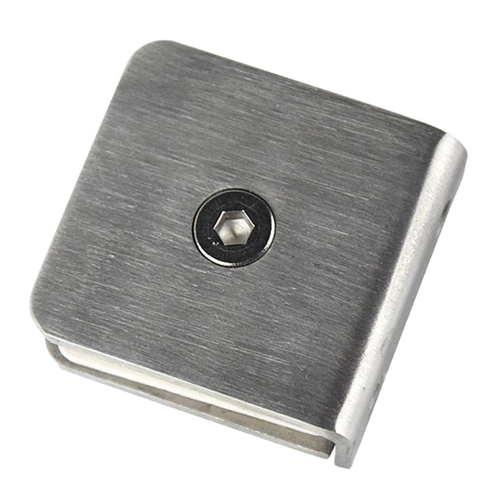 Ranbo 2 STKS Hypotenuse 304 Rvs Vierkante Frameloze Glas Klem Connector/ Douche Deur Vaste Panel/Glas-naar-Glas Hoekklem, voor 5/16 tot 1/2 (8 tot12 mm) Glasdikte (90 graden dubbel