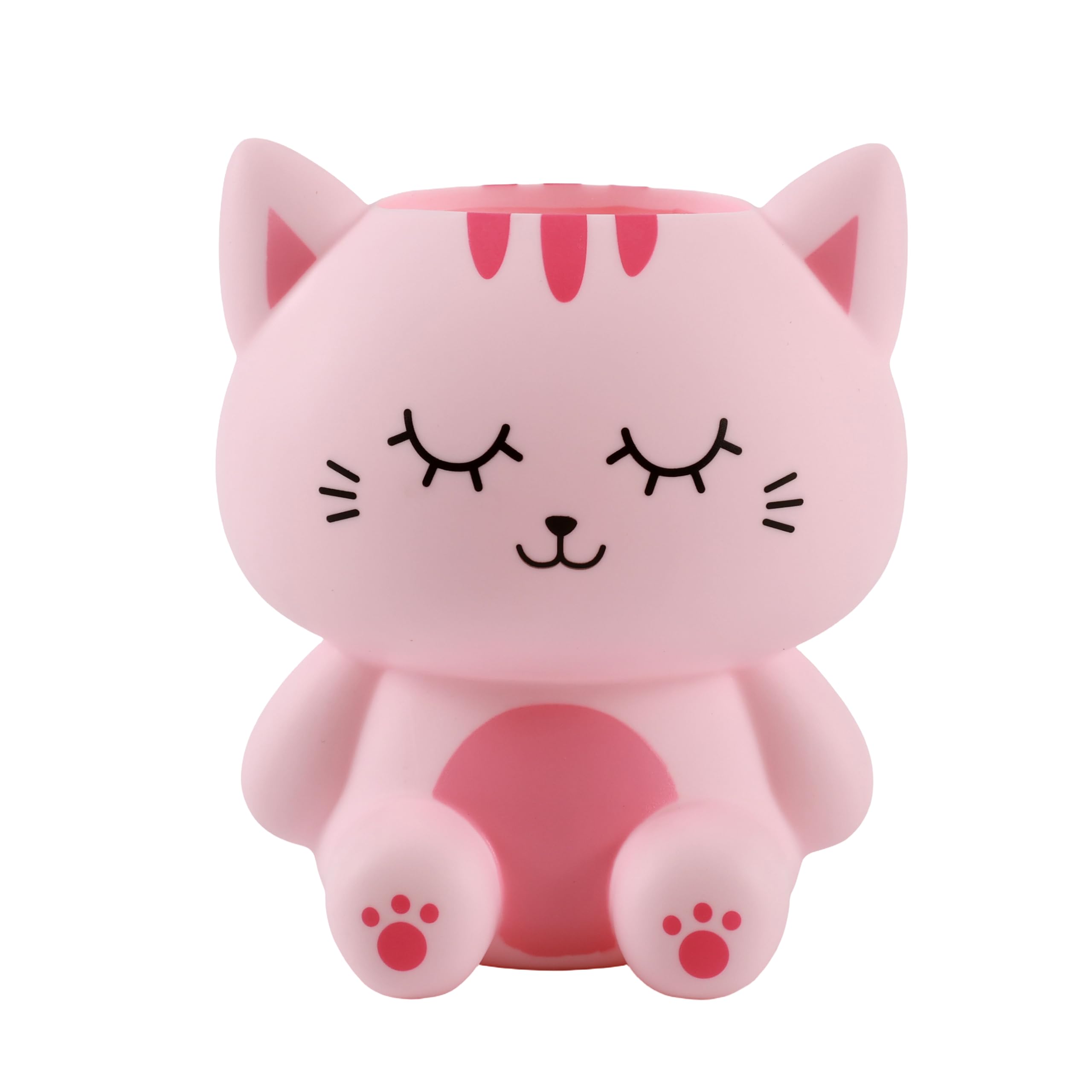 I-TOTAL - 3D Pen Holder - Kawaii Style Desk Organizer for Pens and Accessories, Gift Idea (PINK CAT)