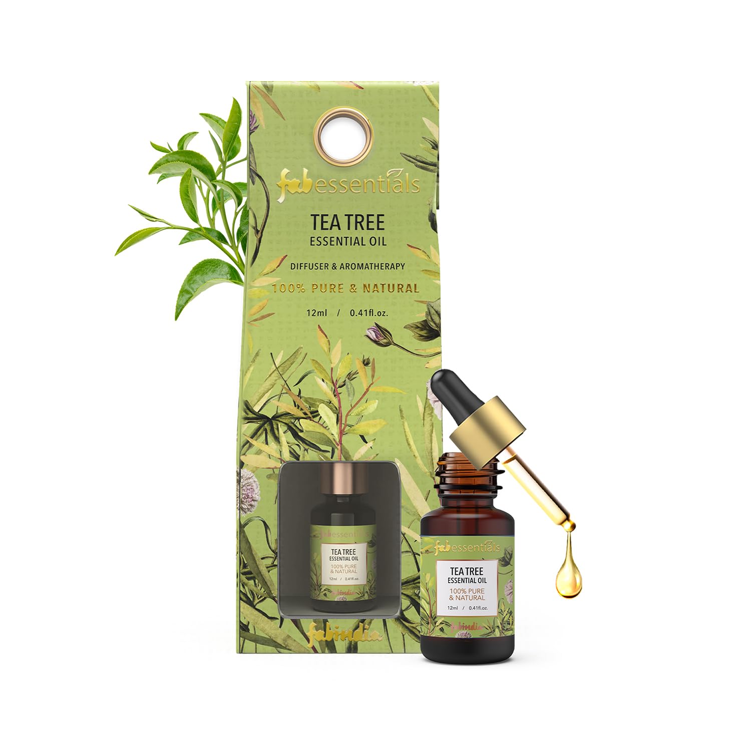 Fabessentials Tea Tree Essential Oil | 100% Pure & Natural | Purifying, Cleansing & Anti-inflammatory | Diffuser & Aromatherapy | Aroma Diffuser Oil -12ml | Essential Oil for humidifier & Home Fragrance (B0CBV7L89V) Amazon Price History, Amazon Price Tracker