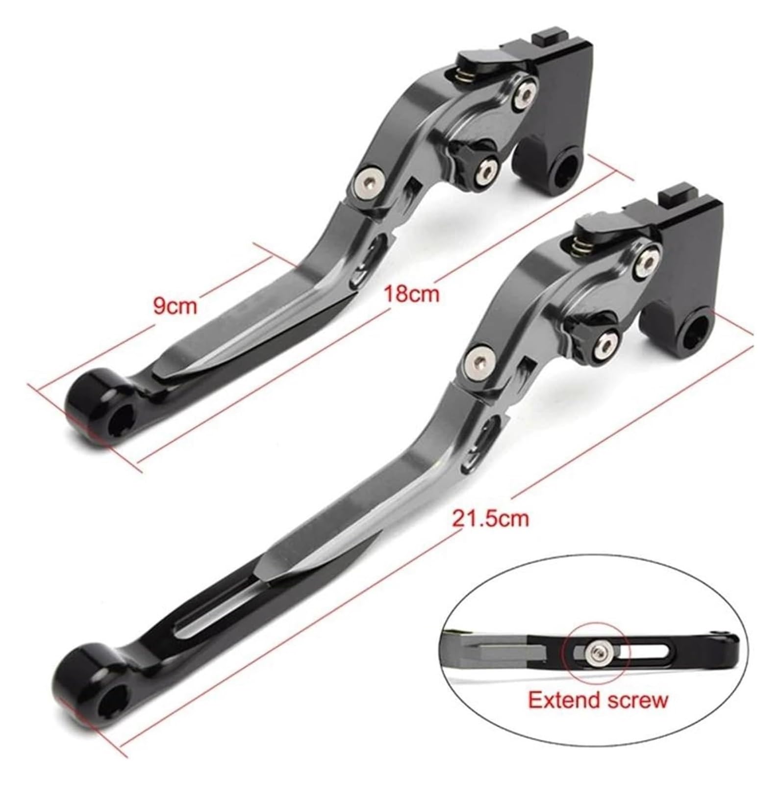 Paramani Moto Per LONCIN Per VOGE 500R 2020-2021 Leve Freno Frizione Moto Deflettore Vento Manubrio Paramani(Titanium-a)