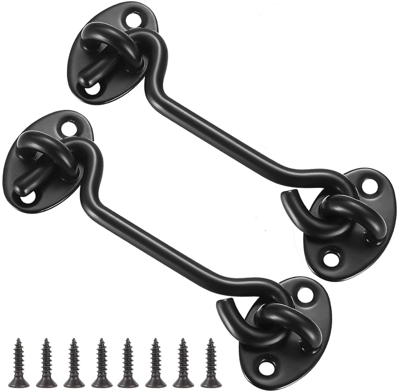 Litensh 2PCS Stainless Steel Door Hook and Eye Latch