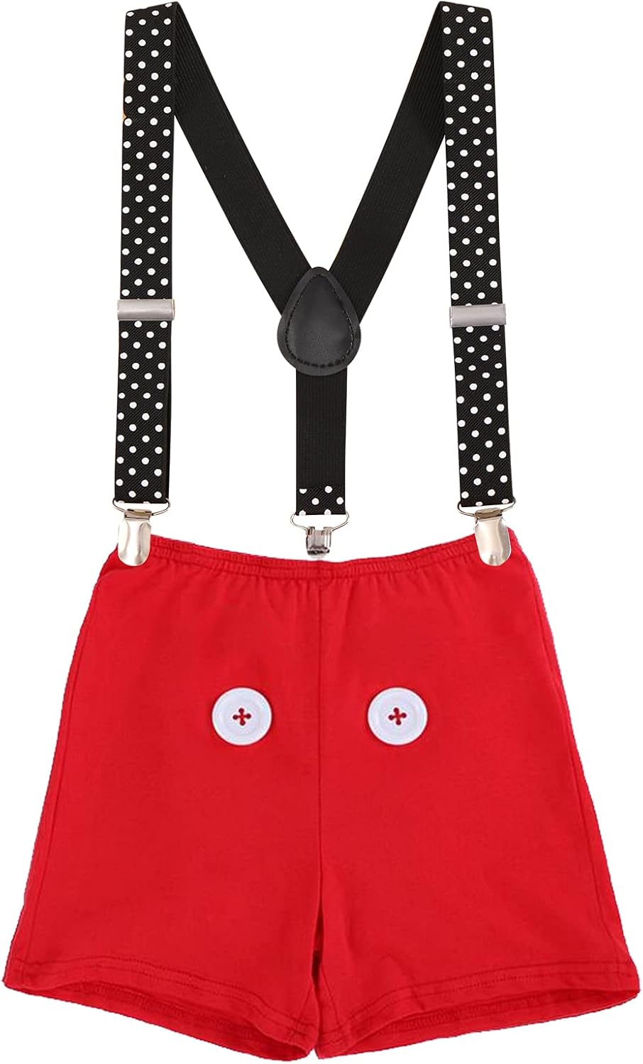 IBTOM CASTLE First Birthday Cake Smash Mouse Outfits for Baby Boys Gentleman Formal Suit Bowtie Bib Pants Tuxedo Clothes Set
