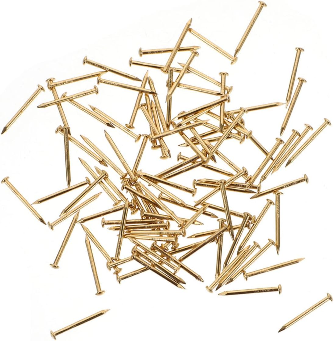 WOONEKY Resistance Copper Nails 200pcs Upholstery Tacks Furniture Brad Nails for Crafts