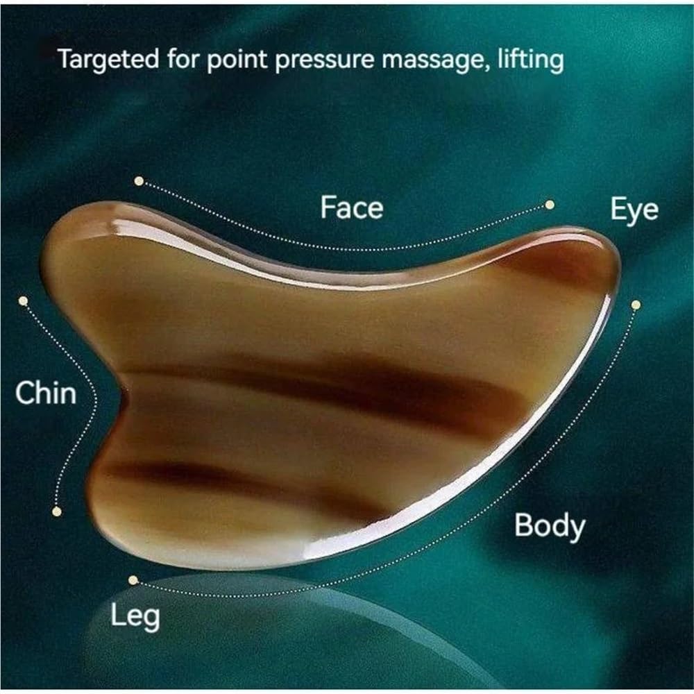 Horn Schaben Platte Gua Sha Board Gesicht Körper Massager Akupunktur Schaber Falten Gesichts SPA Werkzeug(Thickness 10-11mm)