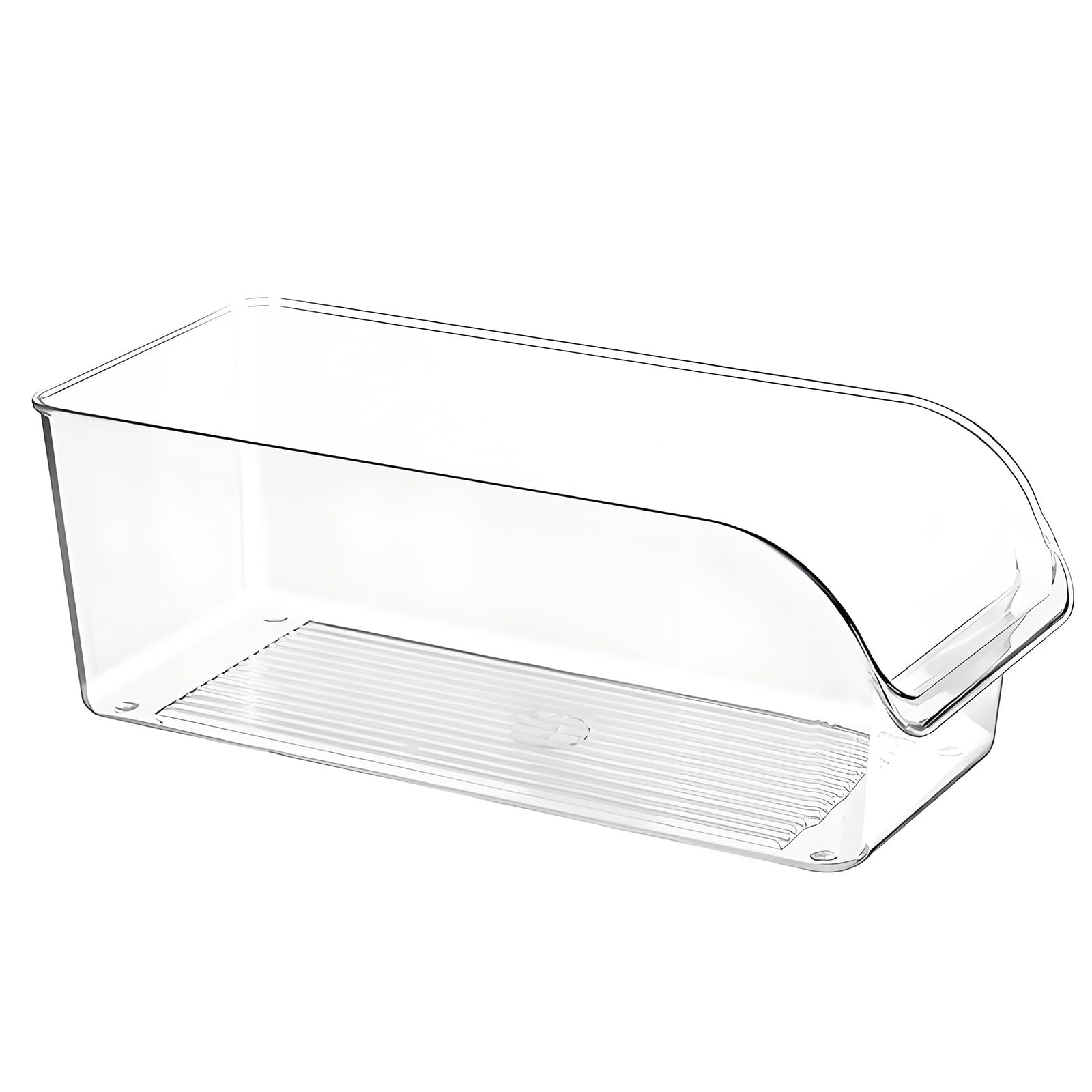 Kaeltsyn Clear Refrigerator Storage Container with Smooth Sliding Drawer Design Fridge Organizers for Easy Access to Food Items Clear Fridge Organizers