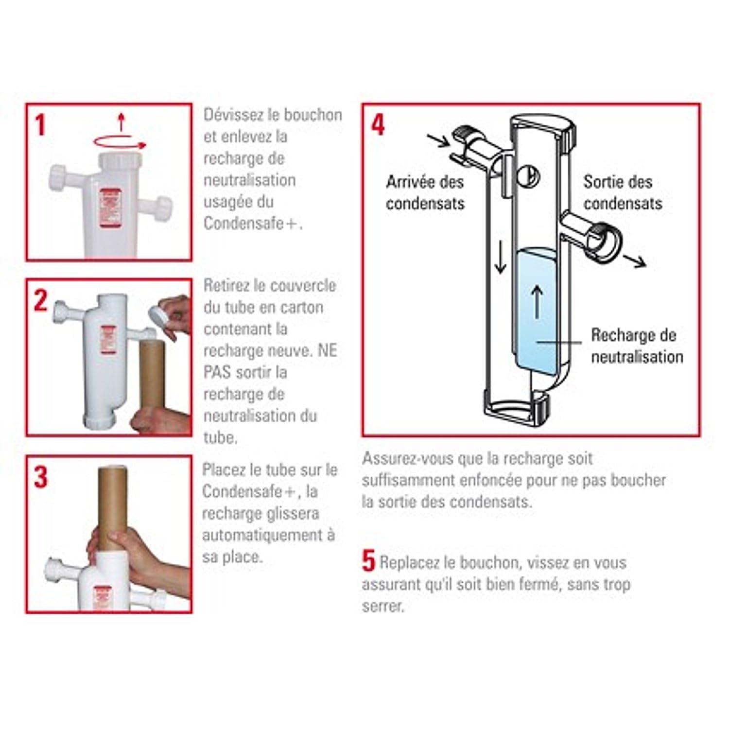 Neutraliseur d'acide des condensats pour chaudière fioul et gaz à condensation 70 kw Condensafe+