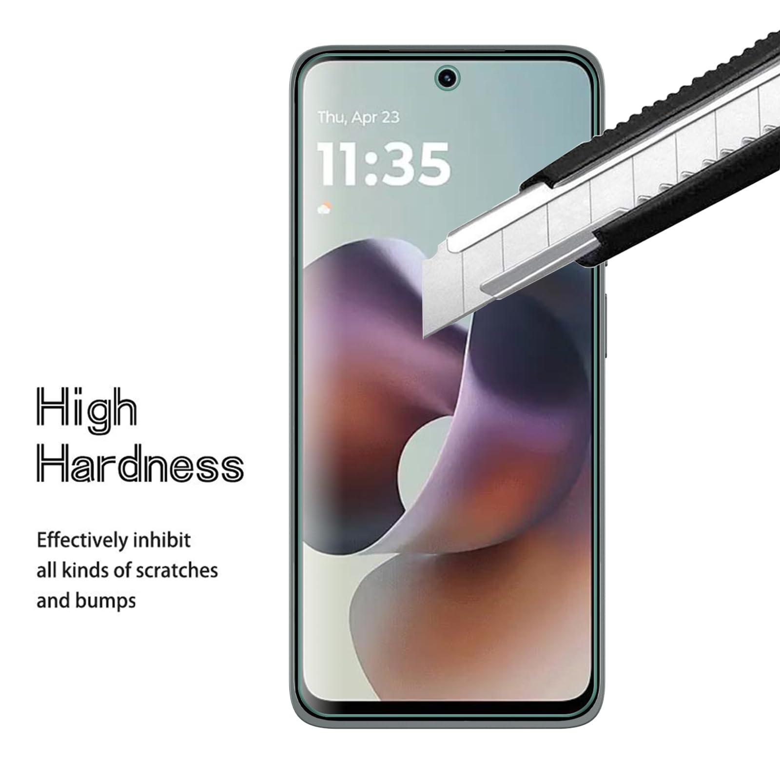 AOKUMA Szkło hartowane Motorola Moto G56, zestaw 2 sztuk, osłona ekranu, wyjątkowo odporna na zarysowania, wysoka rozdzielczość, łatwy montaż