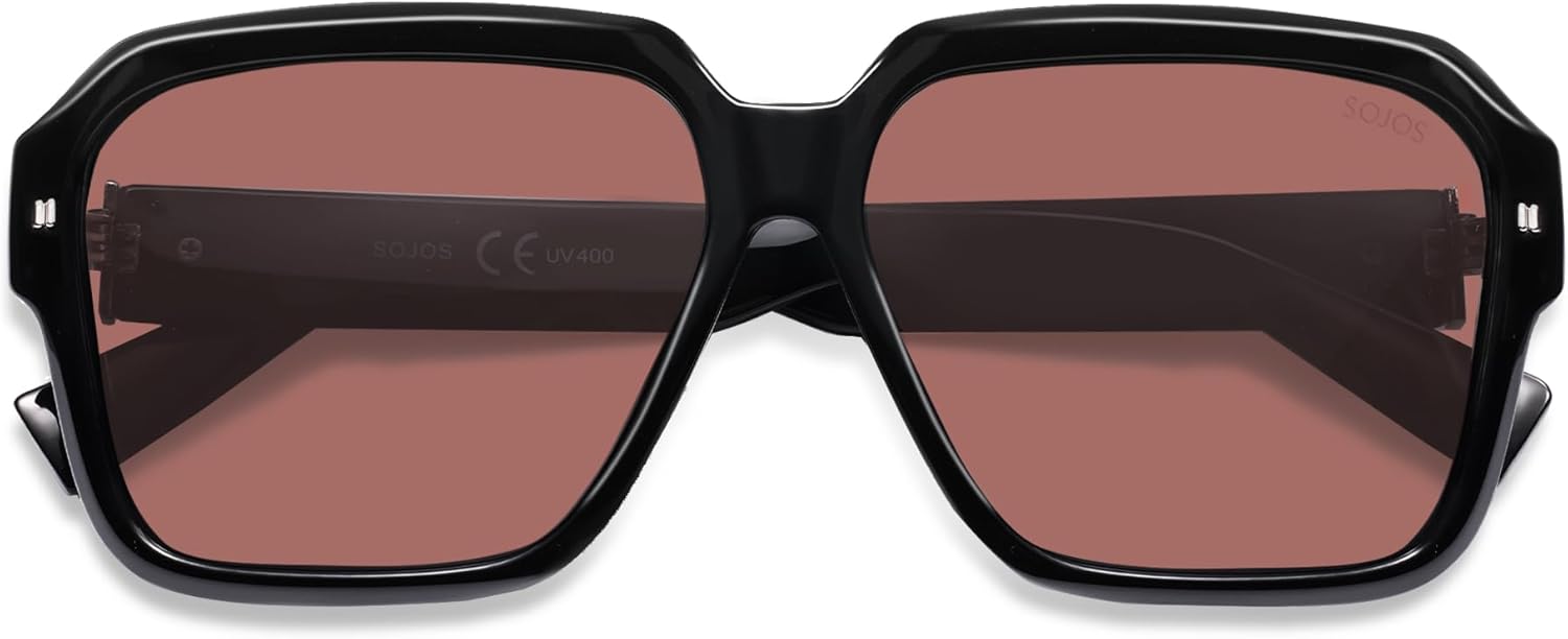 SOJOS Retro Polarized Hexagonal Aviator Sunglasses Womens Mens Trendy Rectangle UV400 Shades SJ2398 - Image 4