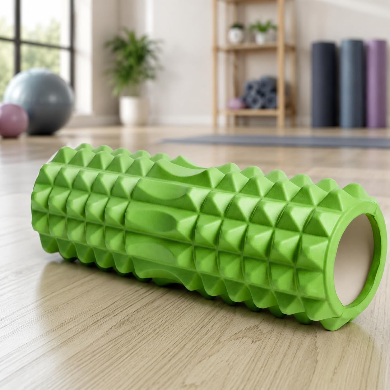 GudyB Foam Roller for Exercise Gym- Deep Tissue Body Massage Roller for Back Pain, Neck & Knee - Yoga Roller Fitness Workout, Muscle Massager Equipment, Stretching Tool 33 cm (Assorted Colour)