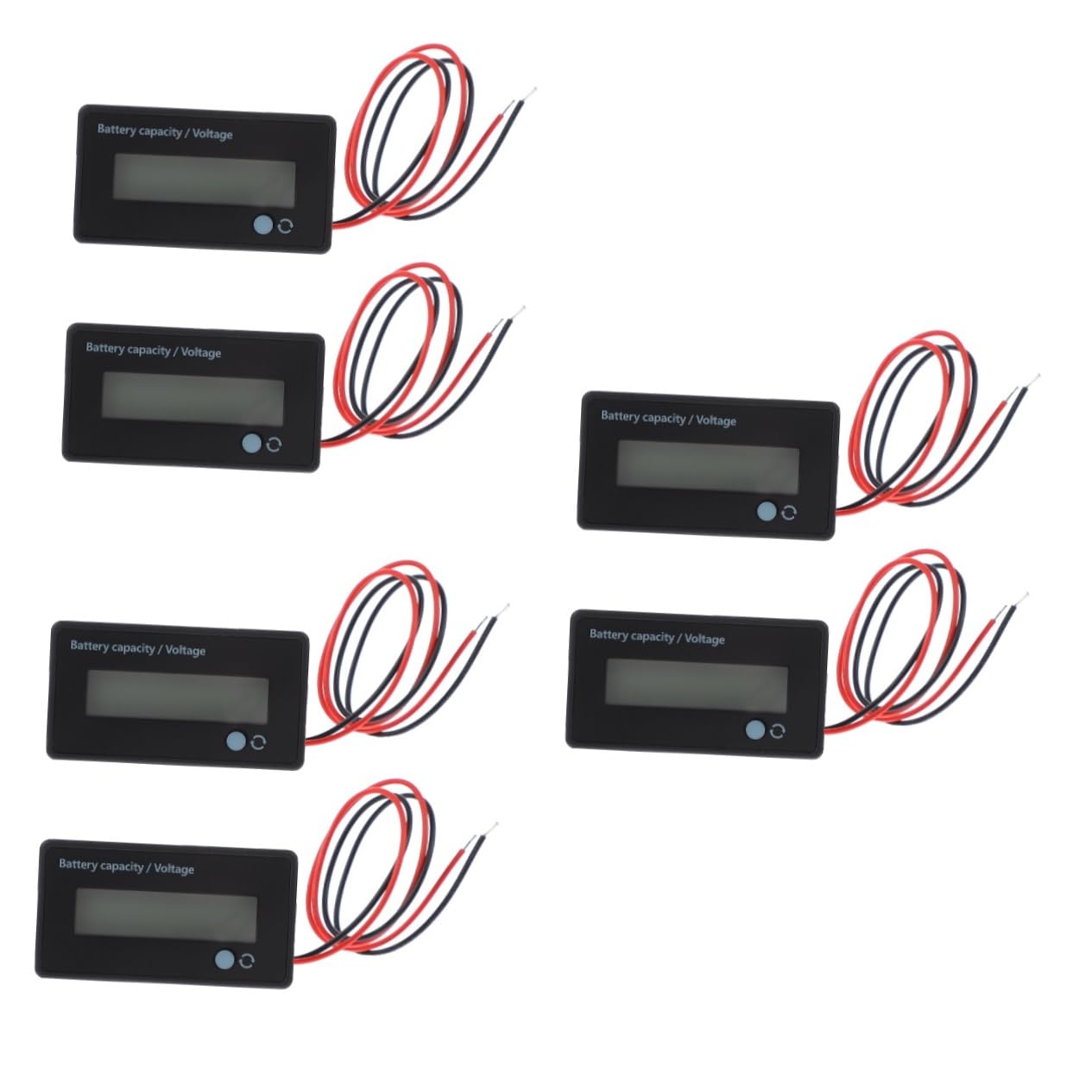 6pezzi Lcd Monitor Della Capacità Della Batteria Per Veicoli Tester Di Voltaggio Con Retroilluminazione Strumento Affidabile Per Batterie Al e Litio