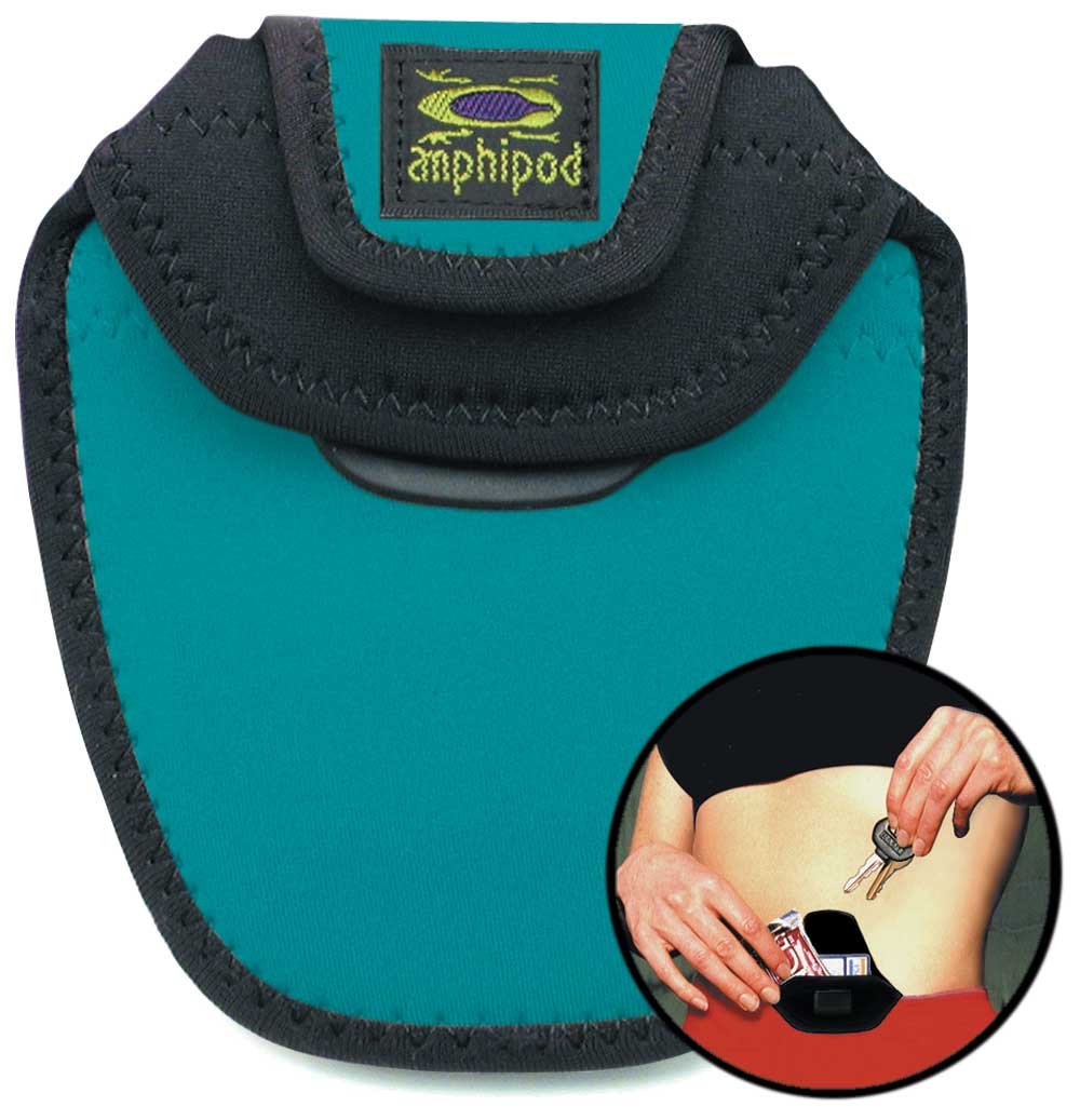 Amphipod Micropack LandSport Lock On Pouch for Cash, ID, Gel & Key Storage for Running & Walking - Atoll