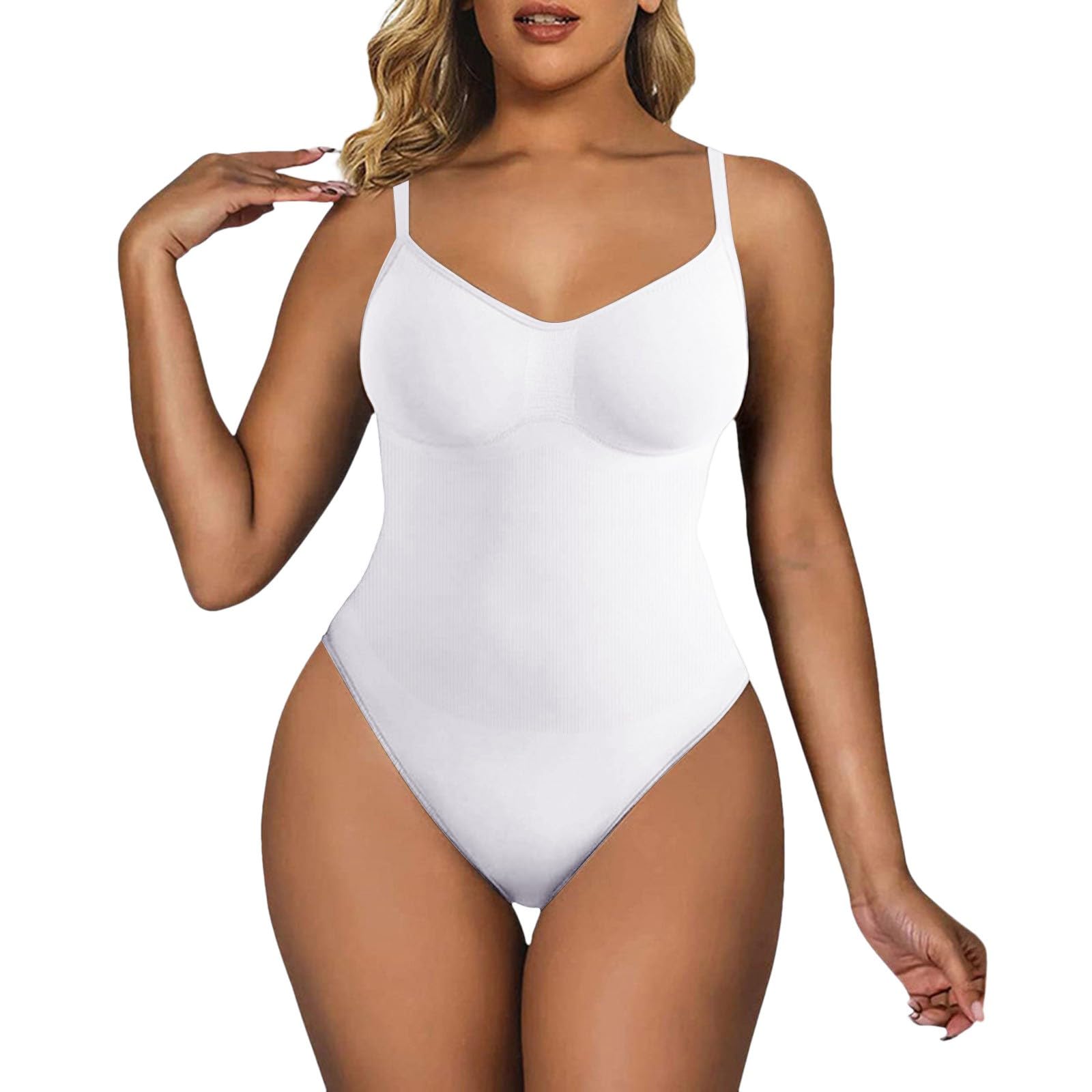 GenericShape Ware Woman Seamless Body Shaping Bodysuit Belly Controlling Butt Lifting Plus Size Thong Briefs Suspenders Tight Corset Bodysuit Slimming Waste Trainer Couture Bridal Length Skirt Seamless Short